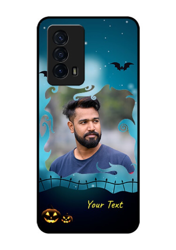 iQOO Z5 5G Custom Glass Phone Case - Halloween frame design
