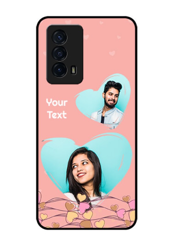 iQOO Z5 5G Custom Glass Mobile Case - Love Doodle Design