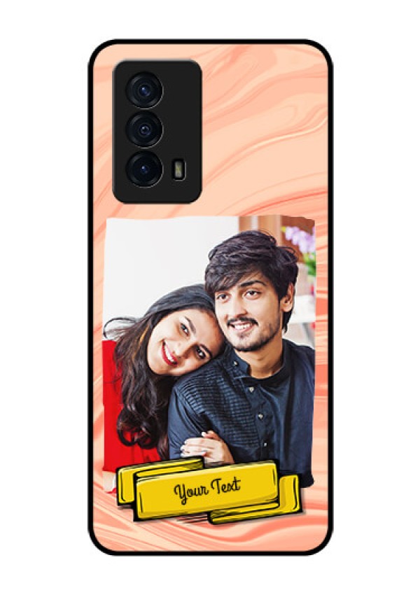 iQOO Z5 5G Personalized Glass Phone Case - Marble Texture Design
