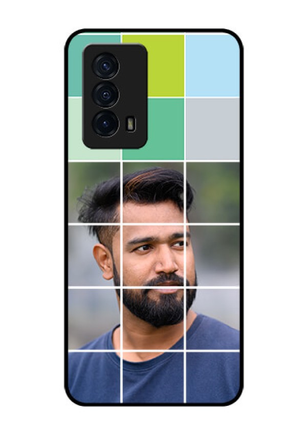 iQOO Z5 5G Photo Printing on Glass Case - with white box pattern