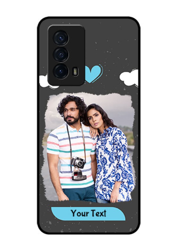 iQOO Z5 5G Custom Glass Phone Case - Splashes with love doodles Design