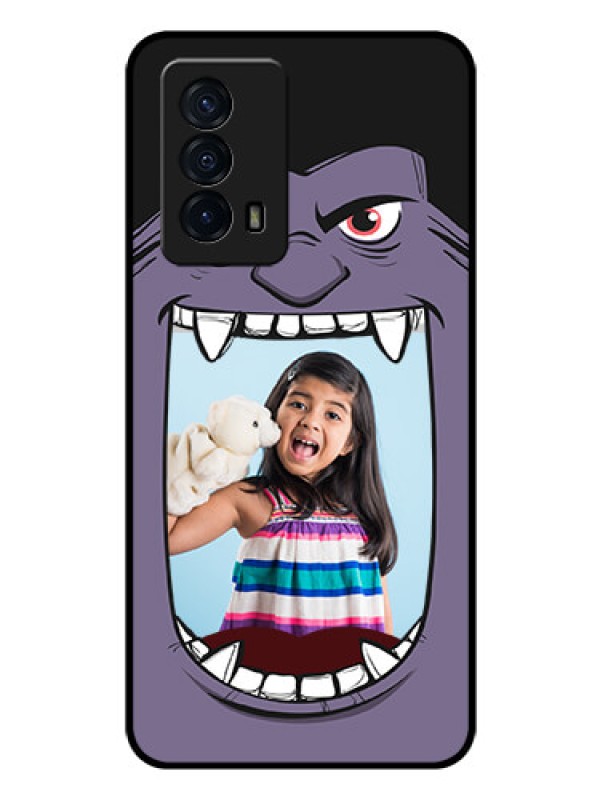 Custom iQOO Z5 5G Custom Glass Phone Case - Angry Monster Design