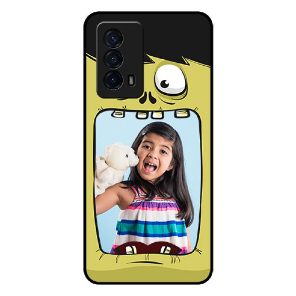 iQOO Z5 5G Personalized Glass Phone Case - Cartoon monster back case Design iQOO Z5 5G Personalized Glass Phone Case - Cartoon monster back case Design