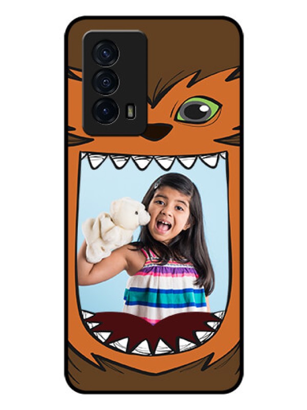 Custom iQOO Z5 5G Photo Printing on Glass Case - Owl Monster Back Case Design