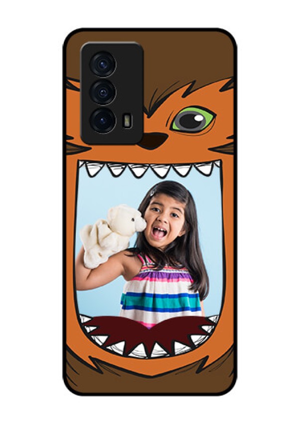iQOO Z5 5G Photo Printing on Glass Case - Owl Monster Back Case Design