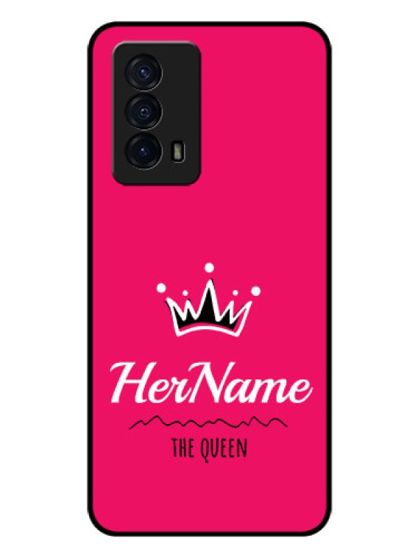 Custom iQOO Z5 5G Glass Phone Case Queen with Name