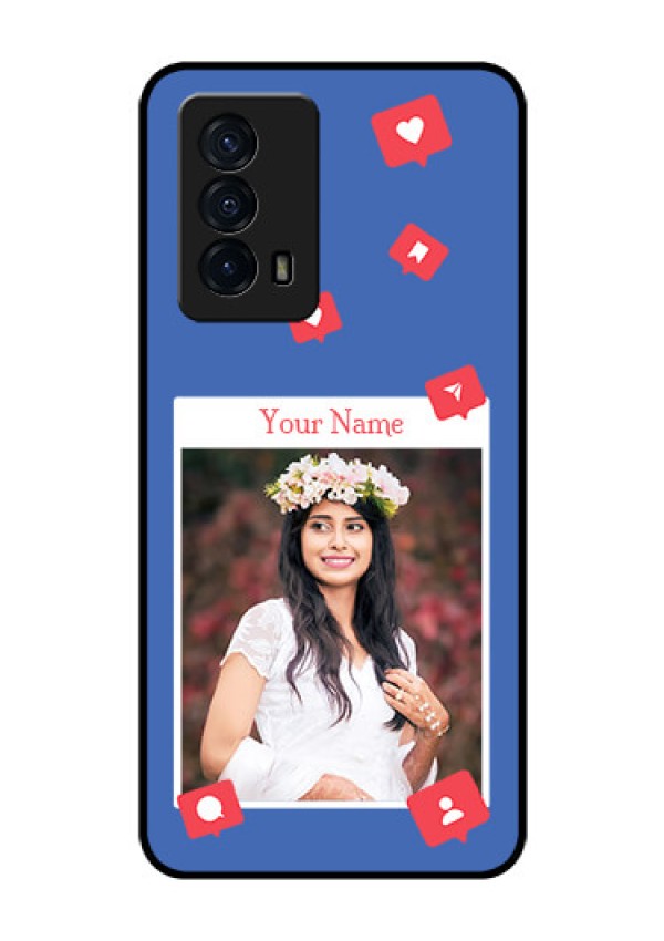 iQOO Z5 5G Custom Glass Phone Case - Like Share And Comment Design