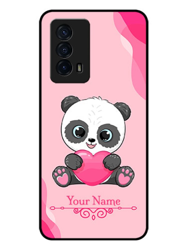 Custom iQOO Z5 5G Custom Glass Mobile Case - Cute Panda Design