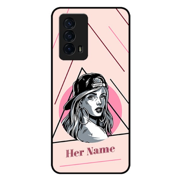 iQOO Z5 5G Personalized Glass Phone Case - Rockstar Girl Design