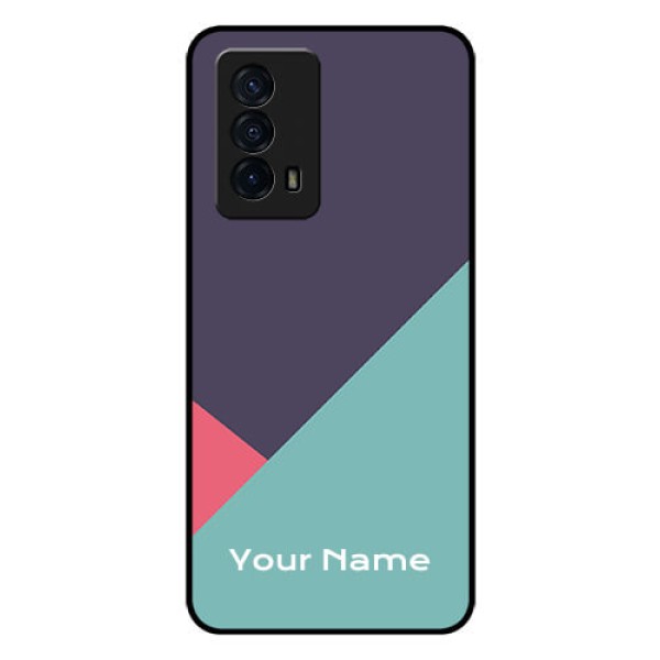 iQOO Z5 5G Custom Glass Mobile Case - Tri Color abstract Design