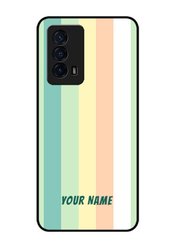 iQOO Z5 5G Photo Printing on Glass Case - Multi-colour Stripes Design