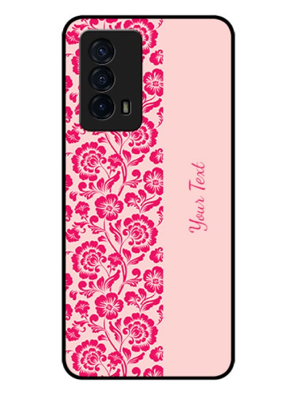Custom iQOO Z5 5G Custom Glass Phone Case - Attractive Floral Pattern Design