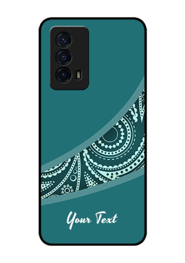 iQOO Z5 5G Photo Printing on Glass Case - semi visible floral Design