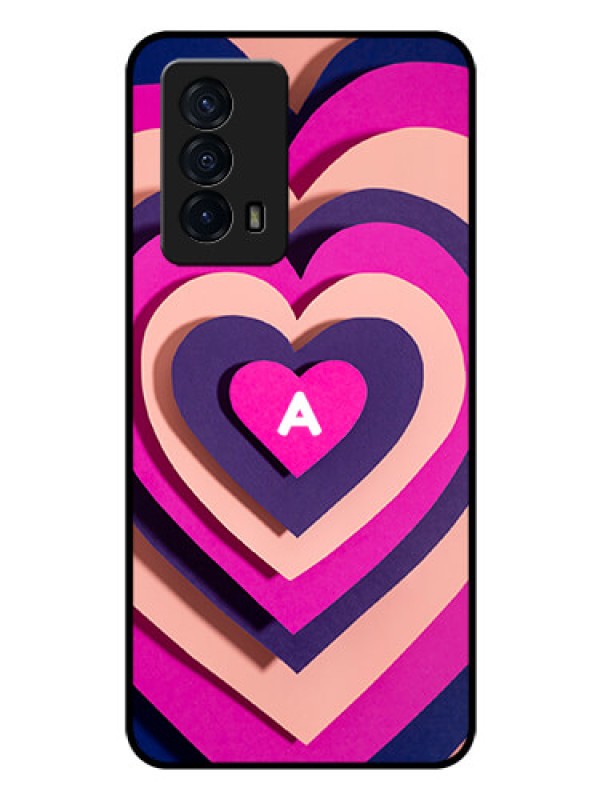 Custom iQOO Z5 5G Custom Glass Mobile Case - Cute Heart Pattern Design