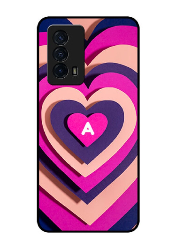 iQOO Z5 5G Custom Glass Mobile Case - Cute Heart Pattern Design