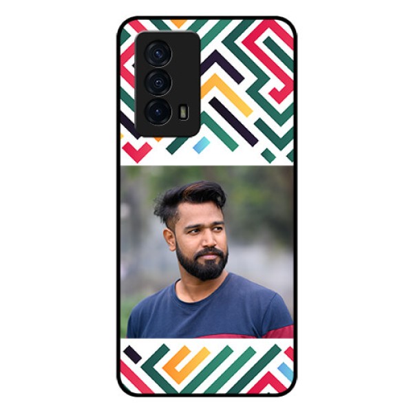 iQOO Z5 5G Personalized Glass Phone Case - Colorful Maze Pattern Design iQOO Z5 5G Personalized Glass Phone Case - Colorful Maze Pattern Design