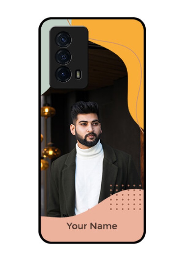 iQOO Z5 5G Personalized Glass Phone Case - Tri-coloured overlay design