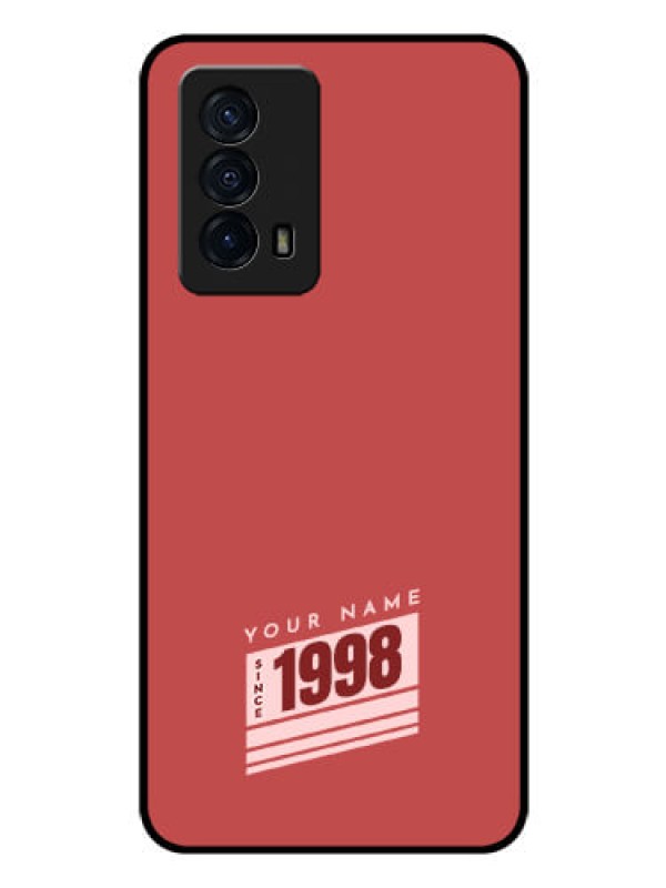 Custom iQOO Z5 5G Custom Glass Phone Case - Red custom year of birth Design