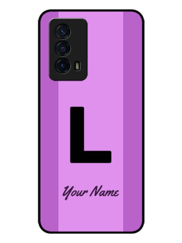 Custom iQOO Z5 5G Custom Glass Phone Case - Tricolor custom text Design