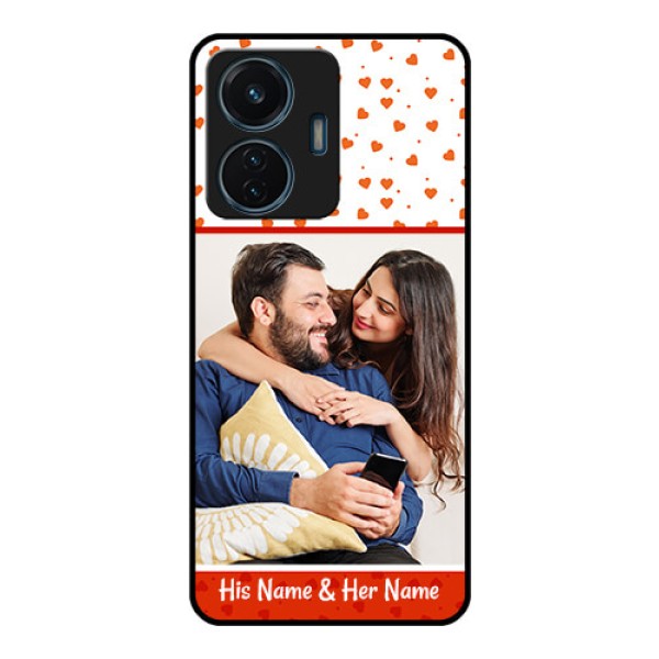 iQOO Z6 44w Custom Glass Phone Case - Orange Love Symbol Design iQOO Z6 44w Custom Glass Phone Case - Orange Love Symbol Design