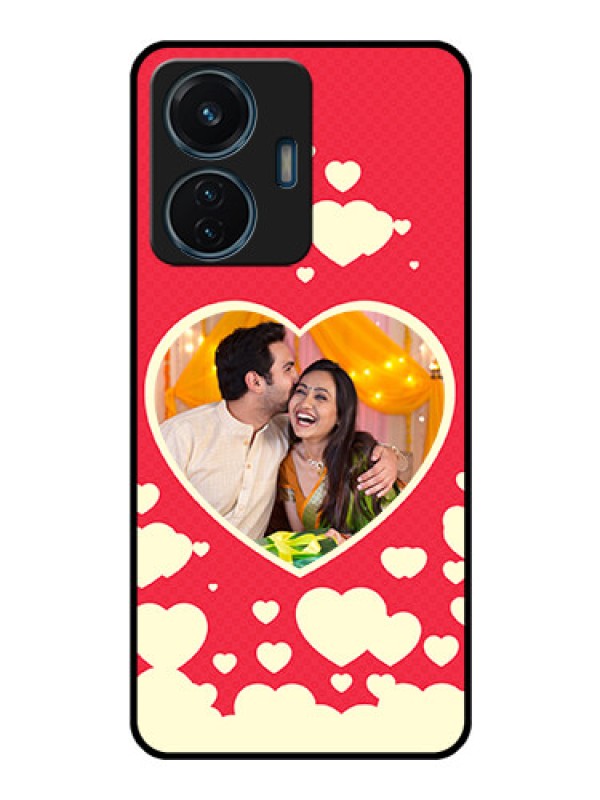Custom iQOO Z6 44w Custom Glass Mobile Case - Love Symbols Phone Cover Design