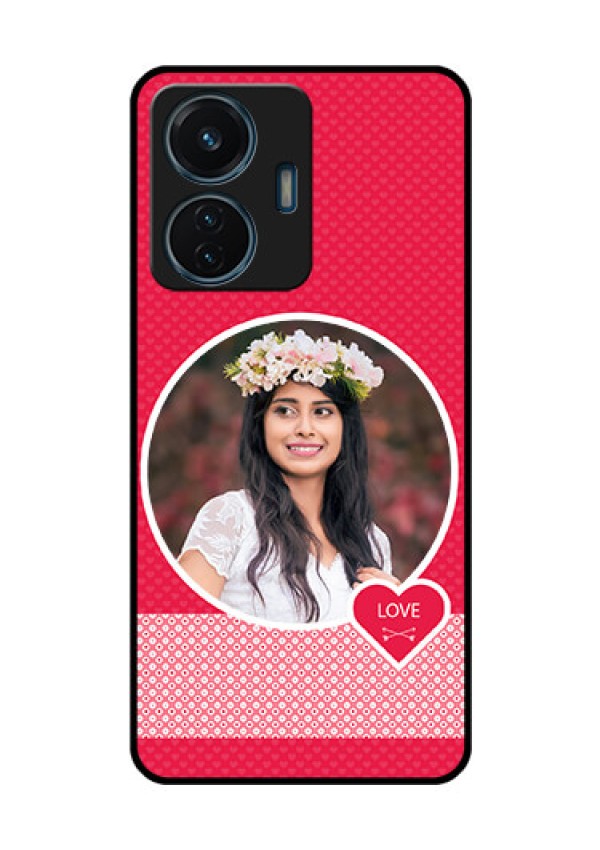 iQOO Z6 44w Personalised Glass Phone Case - Pink Pattern Design