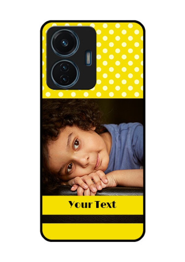 iQOO Z6 44w Custom Glass Phone Case - Bright Yellow Case Design