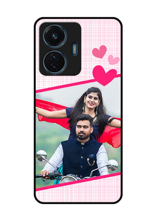iQOO Z6 44w Custom Glass Phone Case - Love Shape Heart Design