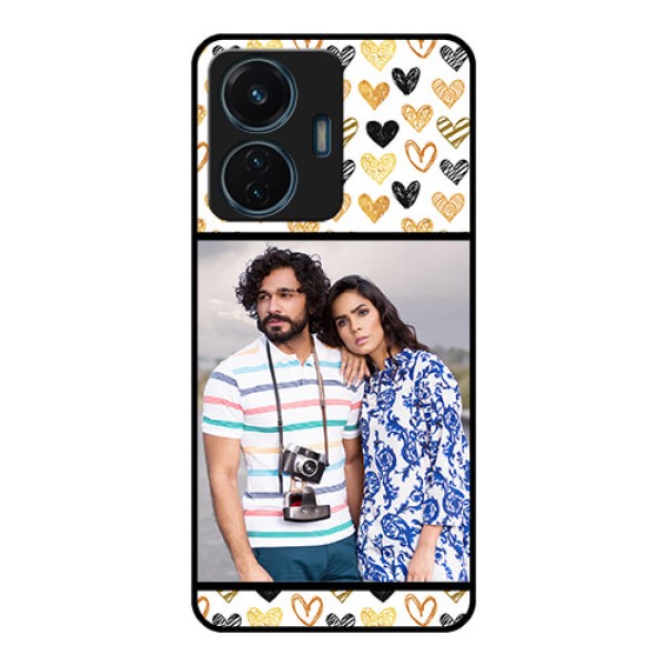 iQOO Z6 44w Photo Printing on Glass Case - Love Symbol Design