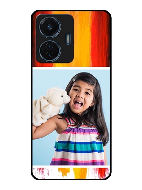 Custom iQOO Z6 44w Personalized Glass Phone Case - Multi Color Design