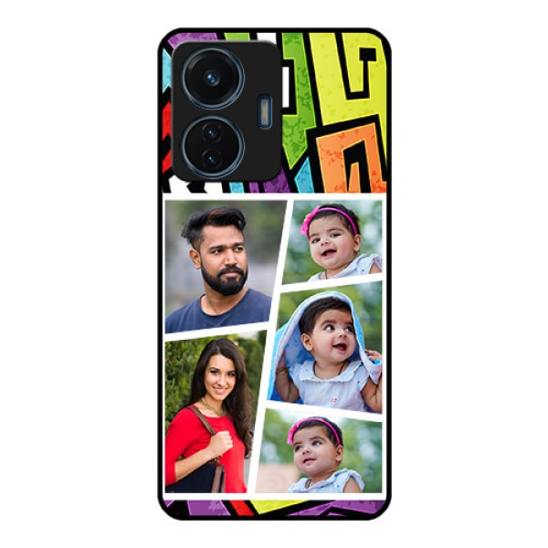 iQOO Z6 44w Custom Glass Phone Case - Graffiti pattern Design