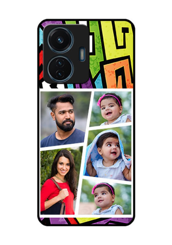 iQOO Z6 44w Custom Glass Phone Case - Graffiti pattern Design