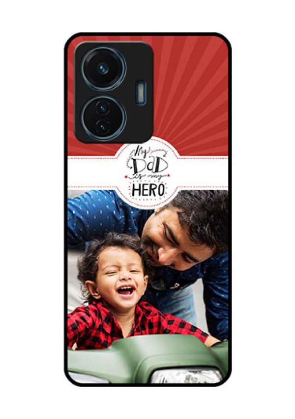 iQOO Z6 44w Photo Printing on Glass Case - My Dad Hero Design