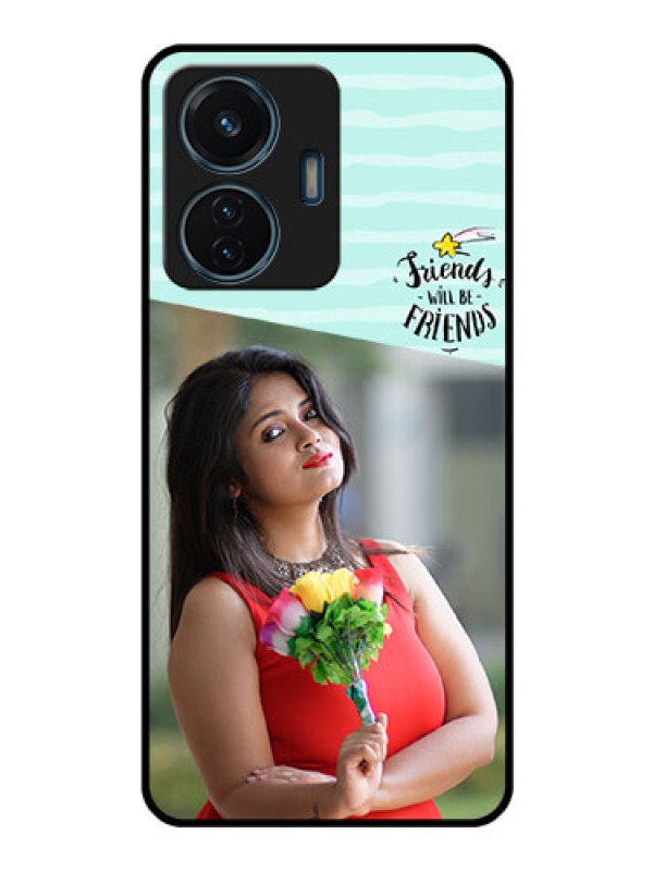 Custom iQOO Z6 44w Custom Glass Phone Case - Friends Picture Icon Design