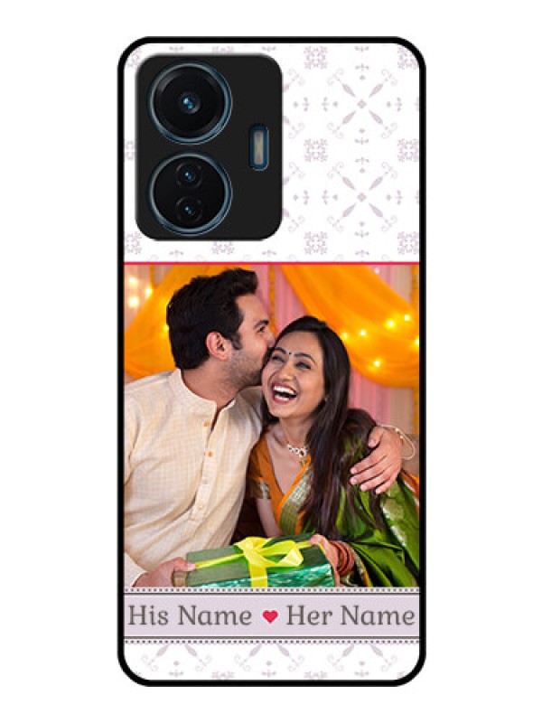 Custom iQOO Z6 44w Custom Glass Mobile Case - with Photo and Ethnic Design