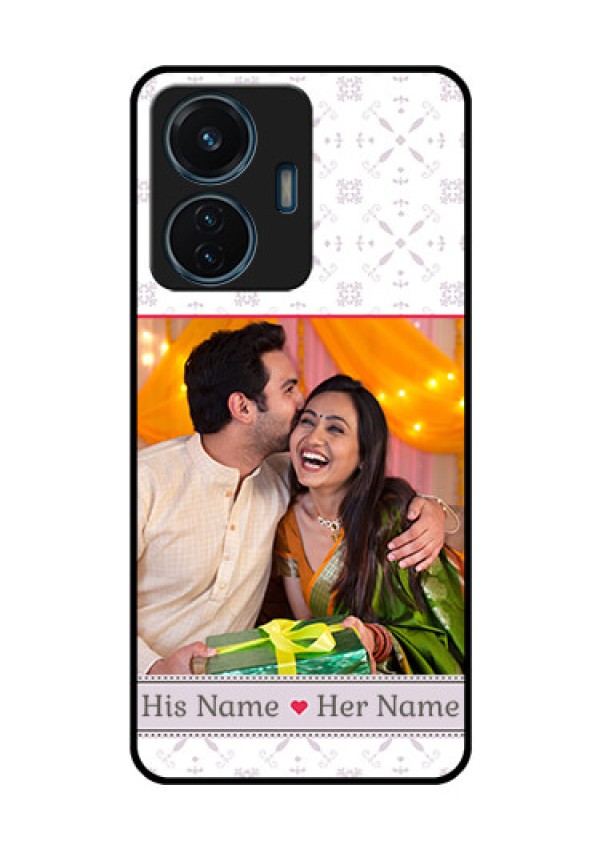 iQOO Z6 44w Custom Glass Mobile Case - with Photo and Ethnic Design
