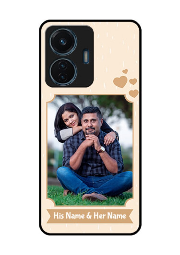iQOO Z6 44w Custom Glass Phone Case - with confetti love design