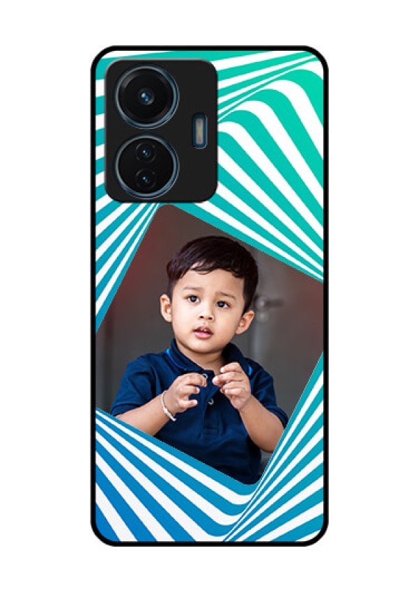 iQOO Z6 44w Personalized Glass Phone Case - Abstract Spiral Design