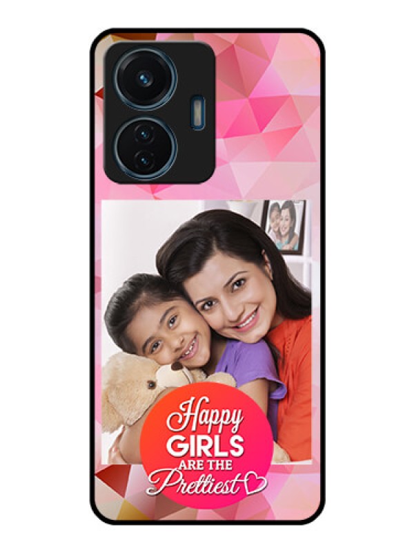 Custom iQOO Z6 44w Photo Printing on Glass Case - Abstract Triangle Design