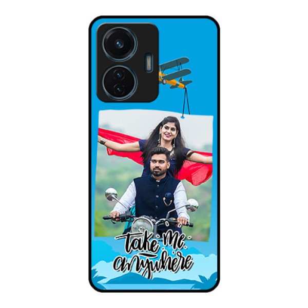 iQOO Z6 44w Custom Glass Mobile Case - Traveller Design