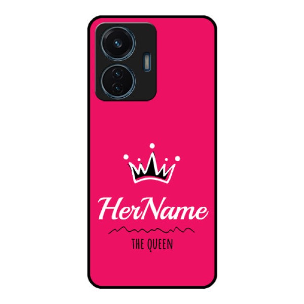 iQOO Z6 44w Glass Phone Case Queen with Name iQOO Z6 44w Glass Phone Case Queen with Name