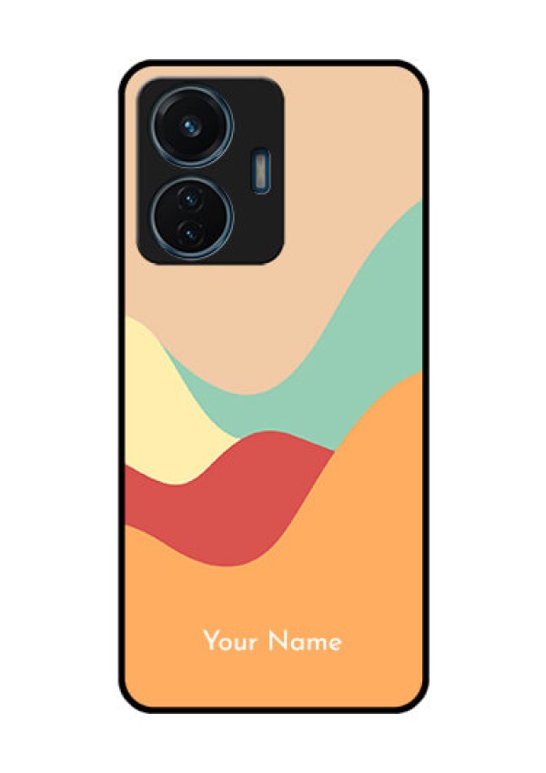 iQOO Z6 44w Personalized Glass Phone Case - Ocean Waves Multi-colour Design