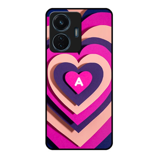iQOO Z6 44w Custom Glass Mobile Case - Cute Heart Pattern Design