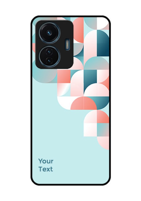 iQOO Z6 44w Custom Glass Phone Case - Stylish Semi-circle Pattern Design