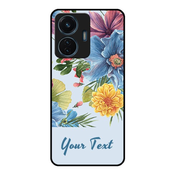 iQOO Z6 44w Custom Glass Mobile Case - Stunning Watercolored Flowers Painting Design iQOO Z6 44w Custom Glass Mobile Case - Stunning Watercolored Flowers Painting Design