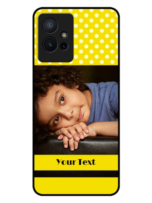 Custom iQOO Z6 5G Custom Glass Phone Case - Bright Yellow Case Design