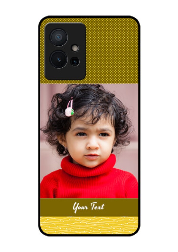 iQOO Z6 5G Custom Glass Phone Case - Simple Green Color Design