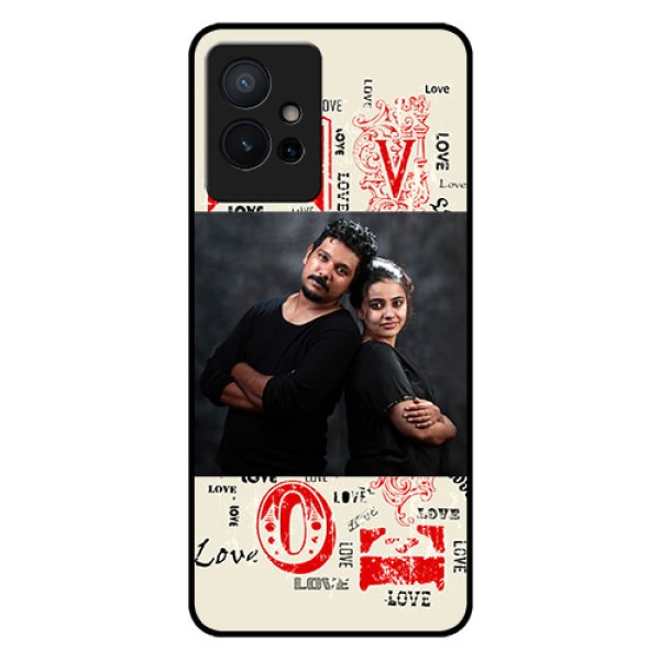 iQOO Z6 5G Photo Printing on Glass Case - Trendy Love Design Case