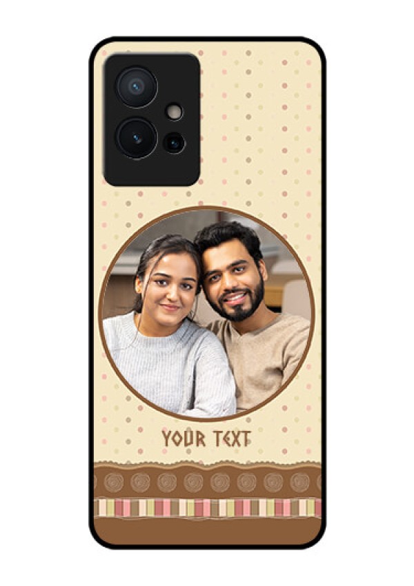 iQOO Z6 5G Custom Glass Mobile Case - Brown Dotted Mobile Case Design