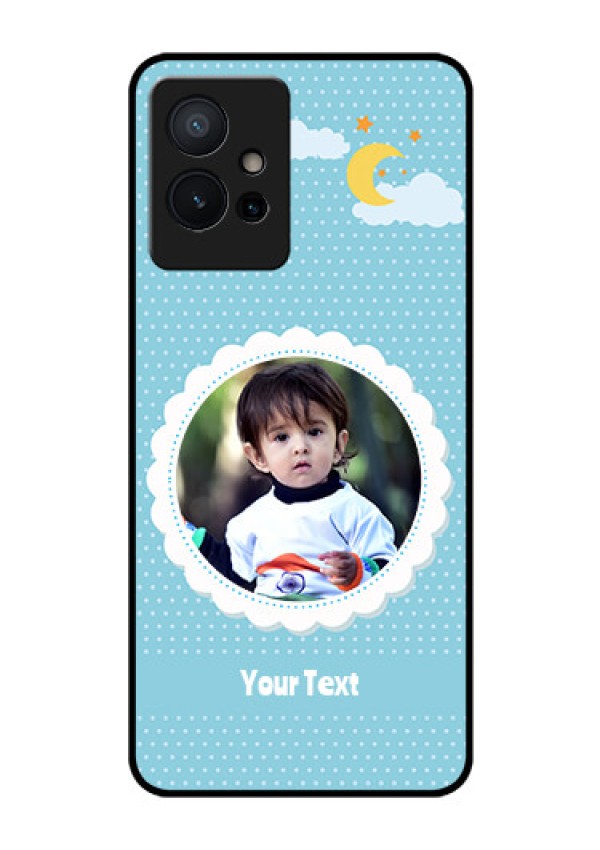 iQOO Z6 5G Personalised Glass Phone Case - Violet Pattern Design